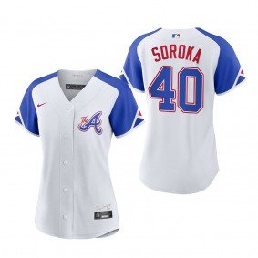 Mike Soroka Women's Atlanta Braves White 2023 City Connect Replica Jersey