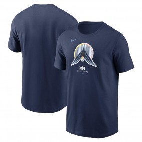 Men's Minnesota Twins Navy 2024 City Connect Large Logo T-Shirt