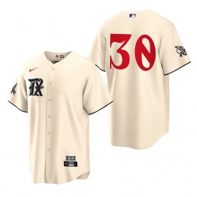 Nathaniel Lowe Texas Rangers Cream 2023 City Connect Replica Jersey