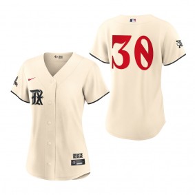 Nathaniel Lowe Women's Texas Rangers Cream 2023 City Connect Replica Jersey