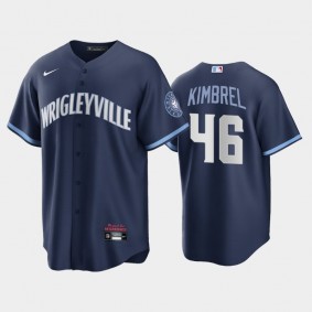 Chicago Cubs #46 Craig Kimbrel Replica 2021 City Connect Navy Jersey