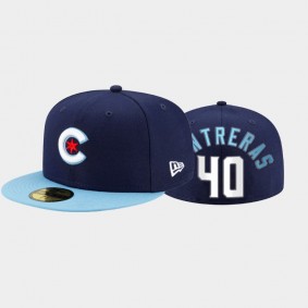 Chicago Cubs Navy #40 Willson Contreras 2021 City Connect 59FIFTY Fitted Men's Hat