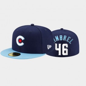 Chicago Cubs Navy #46 Craig Kimbrel 2021 City Connect 59FIFTY Fitted Men's Hat