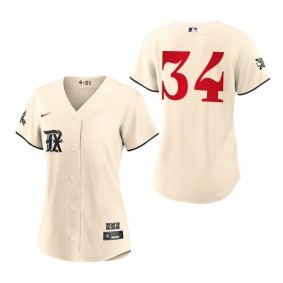 Nolan Ryan Women's Texas Rangers Cream 2023 City Connect Replica Jersey