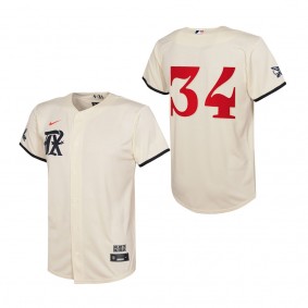 Nolan Ryan Youth Texas Rangers Cream 2023 City Connect Replica Jersey