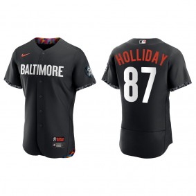 Men's Baltimore Orioles Jackson Holliday Black City Connect Authentic Jersey