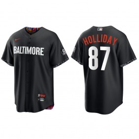 Men's Baltimore Orioles Jackson Holliday Black City Connect Replica Jersey