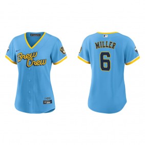 Owen Miller Women's Milwaukee Brewers Powder Blue City Connect Replica Jersey