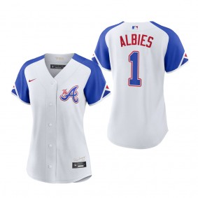 Ozzie Albies Women's Atlanta Braves White 2023 City Connect Replica Jersey