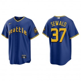 Paul Sewald Seattle Mariners Royal 2023 City Connect Replica Jersey