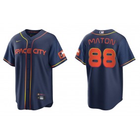 Men's Houston Astros Phil Maton Navy 2022 City Connect Replica Jersey