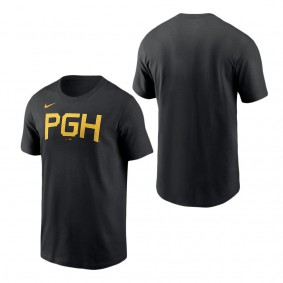 Men's Pittsburgh Pirates Black 2023 City Connect Wordmark T-Shirt