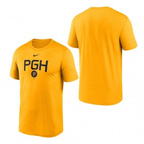 Men's Pittsburgh Pirates Gold 2023 City Connect Large Logo T-Shirt