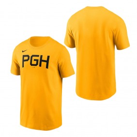 Men's Pittsburgh Pirates Gold 2023 City Connect Wordmark T-Shirt