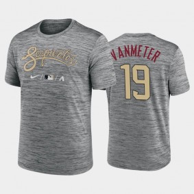 2021 City Connect Arizona Diamondbacks Anthracite Practice #19 Josh VanMeter T-Shirt