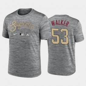 2021 City Connect Arizona Diamondbacks Anthracite Practice #53 Christian Walker T-Shirt