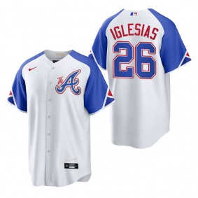 Raisel Iglesias Atlanta Braves White 2023 City Connect Replica Jersey