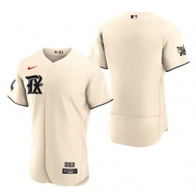 Texas Rangers Cream 2023 City Connect Authentic Jersey