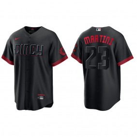 Men's Cincinnati Reds Nick Martini Black City Connect Replica Jersey