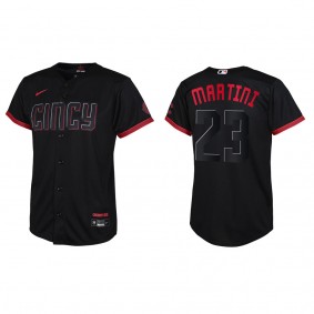 Youth Cincinnati Reds Nick Martini Black City Connect Replica Jersey