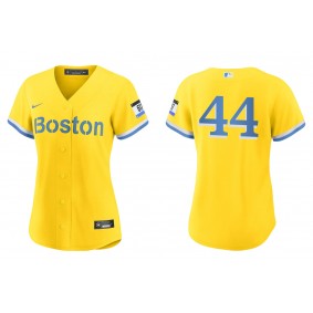 Women's Boston Red Sox Rich Hill Gold Light Blue City Connect Replica Jersey