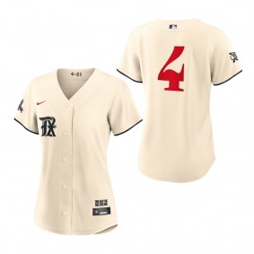 Robbie Grossman Women's Texas Rangers Cream 2023 City Connect Replica Jersey