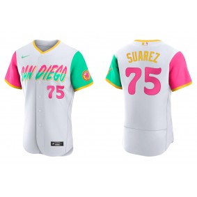 Men's San Diego Padres Robert Suarez White 2022 City Connect Authentic Jersey