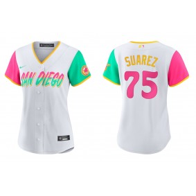 Women's San Diego Padres Robert Suarez White 2022 City Connect Replica Jersey