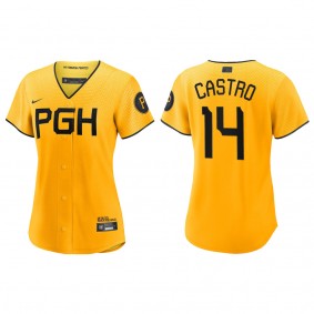 Rodolfo Castro Women Pittsburgh Pirates Gold 2023 City Connect Replica Jersey