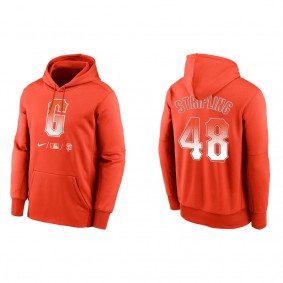 Ross Stripling Men's Giants Nike Orange City Connect Therma Pullover Hoodie