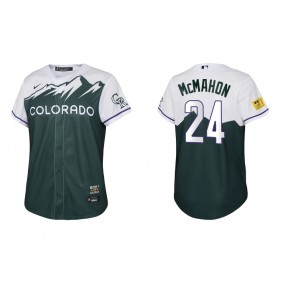 Ryan McMahon Youth Colorado Rockies Green 2022 City Connect Replica Jersey