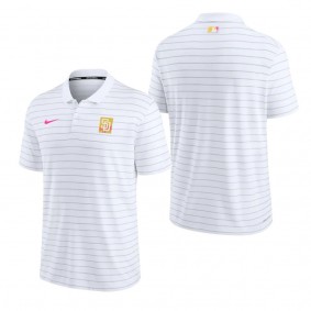 San Diego Padres White 2022 City Connect Striped Polo