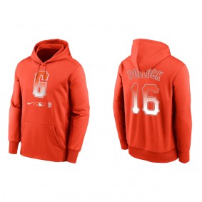 Men's San Francisco Giants A.J. Pollock Orange City Connect Therma Hoodie