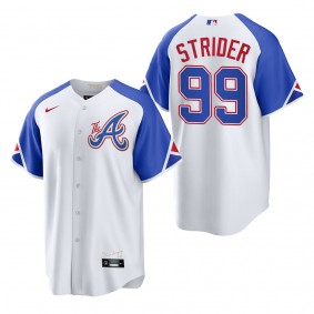 Spencer Strider Atlanta Braves White 2023 City Connect Replica Jersey