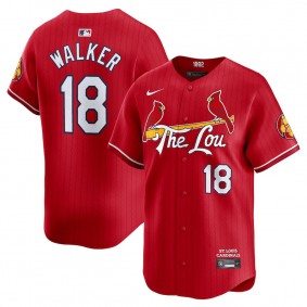 Men's St. Louis Cardinals Jordan Walker Red 2024 City Connect Limited Player Jersey