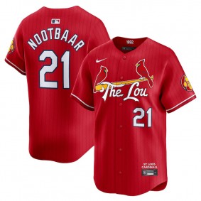 Men's St. Louis Cardinals Lars Nootbaar Red 2024 City Connect Limited Player Jersey