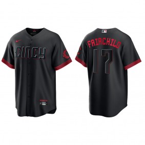 Stuart Fairchild Cincinnati Reds Nike Black 2023 City Connect Replica Jersey