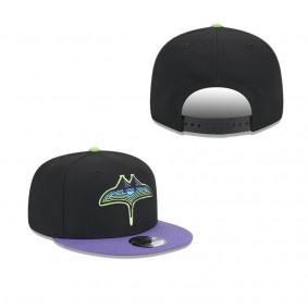 Men's Tampa Bay Rays Black 2024 City Connect 9FIFTY Snapback Hat