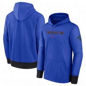 Men's Toronto Blue Jays Royal 2024 City Connect Authentic Collection Practice Performance Pullover Hoodie