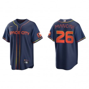 Men's Houston Astros Trey Mancini Navy 2022 City Connect Replica Jersey