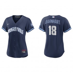 Tucker Barnhart Women's Chicago Cubs Javier Baez Nike Navy City Connect Replica Jersey