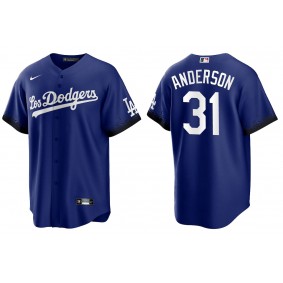 Men's Los Angeles Dodgers Tyler Anderson Royal City Connect Replica Jersey