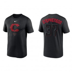 Tyler Stephenson Cincinnati Reds Nike Black 2023 City Connect Tri-Blend T-Shirt