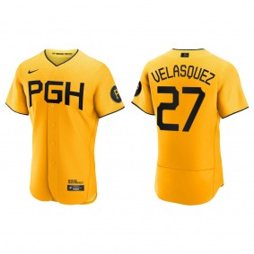 Vince Velasquez Pittsburgh Pirates Gold 2023 City Connect Authentic Jersey