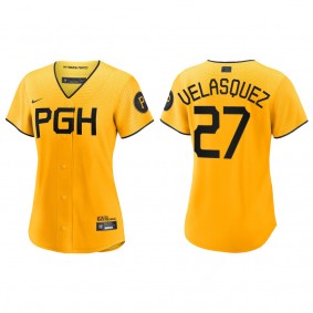 Vince Velasquez Women Pittsburgh Pirates Gold 2023 City Connect Replica Jersey