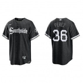 Men's Chicago White Sox Carlos Perez Black City Connect Replica Jersey