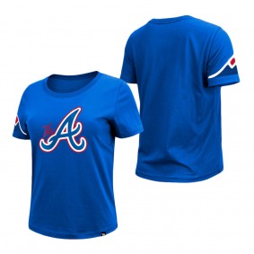 Women's Atlanta Braves Royal 2023 City Connect Cap Logo T-Shirt