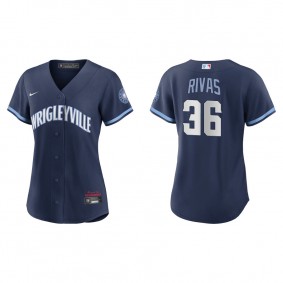 Women's Chicago Cubs Alfonso Rivas Navy City Connect Replica Jersey