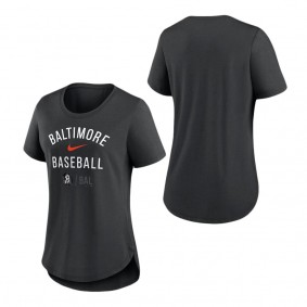 Women's Baltimore Orioles Nike Black 2023 City Connect Tri-Blend T-Shirt