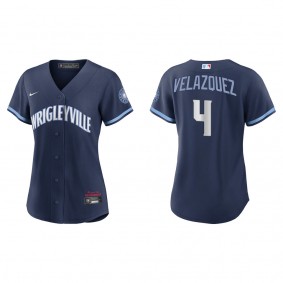 Women's Nelson Velazquez Chicago Cubs Navy City Connect Replica Jersey